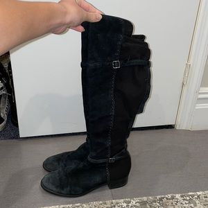 Ivanka Trump black swede tall boots